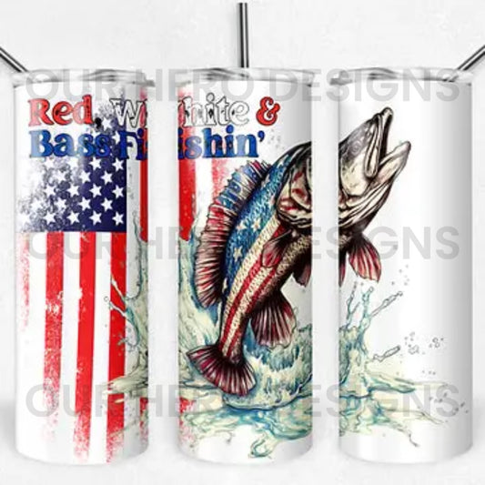 Patriotic Bass 20oz Tumbler