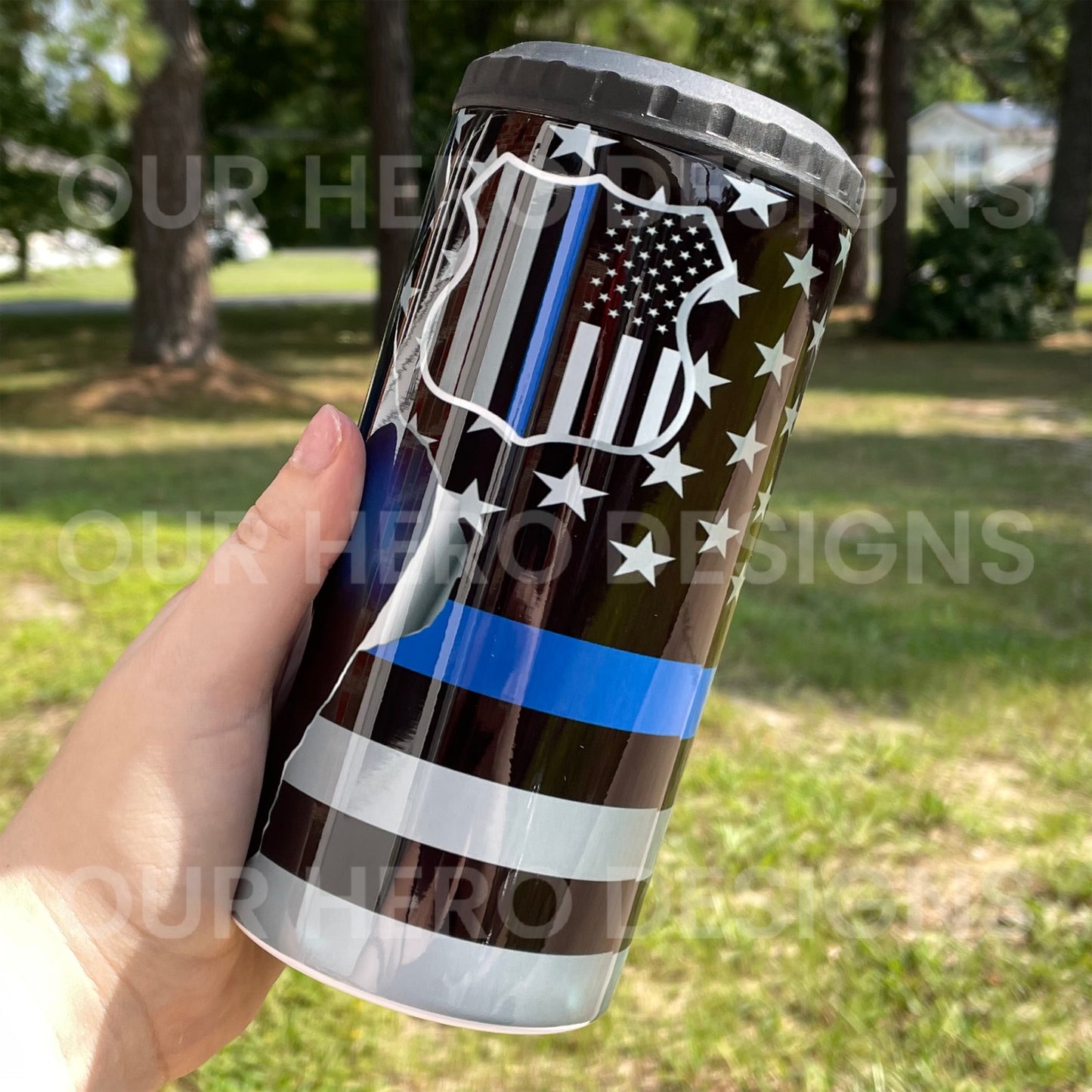 4in1 Steel Tumbler - Best Dad Ever Police Officer