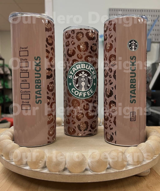 Leopard Starbucks 20oz Tumbler